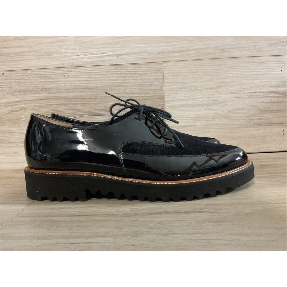 PAUL GREEN Patent Leather & Suede Creeper Oxford UK 5.5 US Womens 8